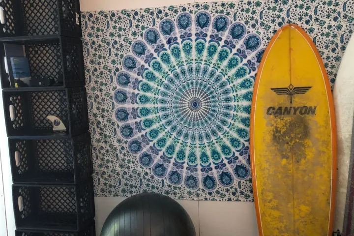 a person standing in front of a wall