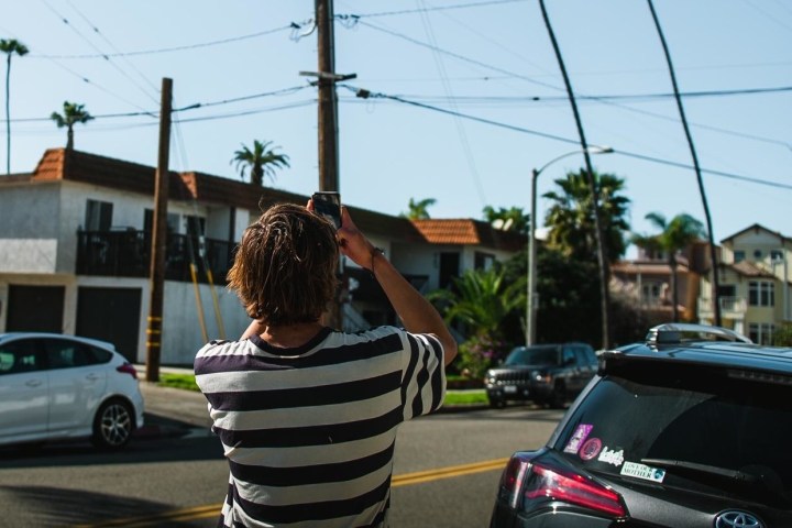 a car on a city street